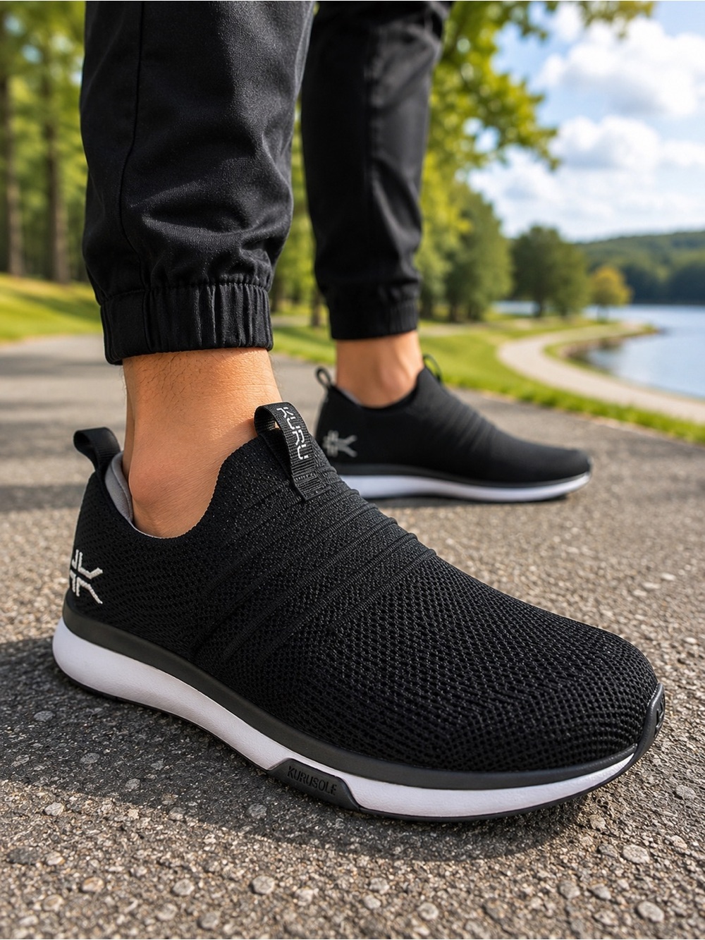 KURU ATOM Slip-On Men’s 8.5 Comfort Walking Shoes Arch Support NWOB
